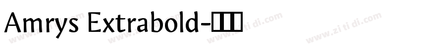 Amrys Extrabold字体转换